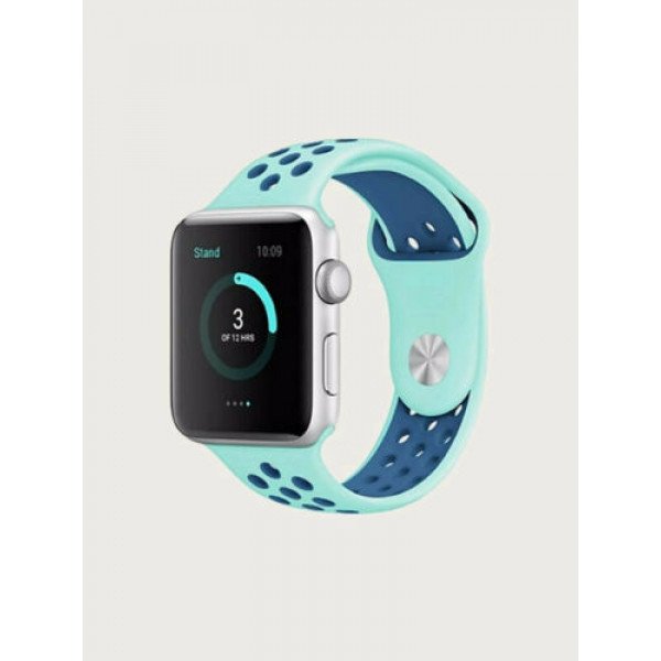 Wholesale Breathable Sport Strap Wristband Replacement for Apple Watch Series 8/7/6/5/4/3/2/1/SE - 41MM/40MM/38MM (Teal Blue)